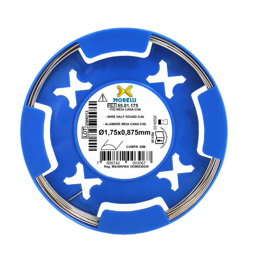 ALAMBRE DE ORTODONDIA CRNI MEDIA CAÑA 1,75MM X 0,875MM ROLLO POR 5 MT_1